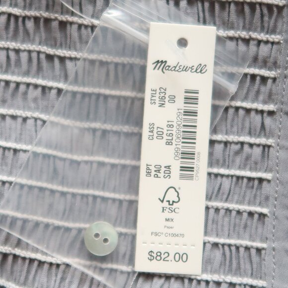 NEW Madewell Softdrape Gwen Crop Vest Top in Light Grey Summer Minimalist 00 - Picture 10 of 13